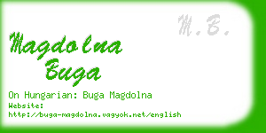 magdolna buga business card